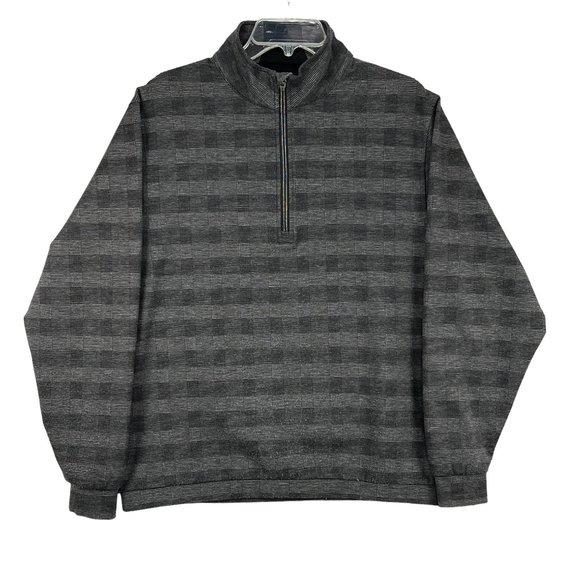 Sun Mountain Thermal Wear Men's M  1/4 Zip Mock Neck Golf Pullover Charcoal Gray - Picture 1 of 11